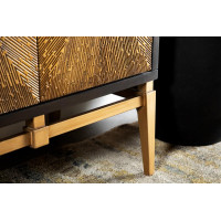 Coaster Furniture 953496 Sunburst 2-door Accent Cabinet Brown and Antique Gold